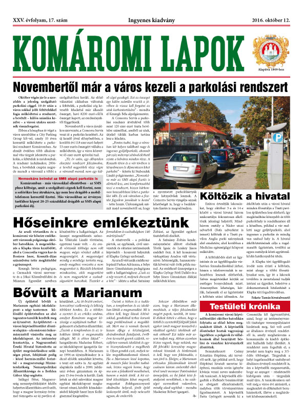 Komáromi Lapok 17/2016