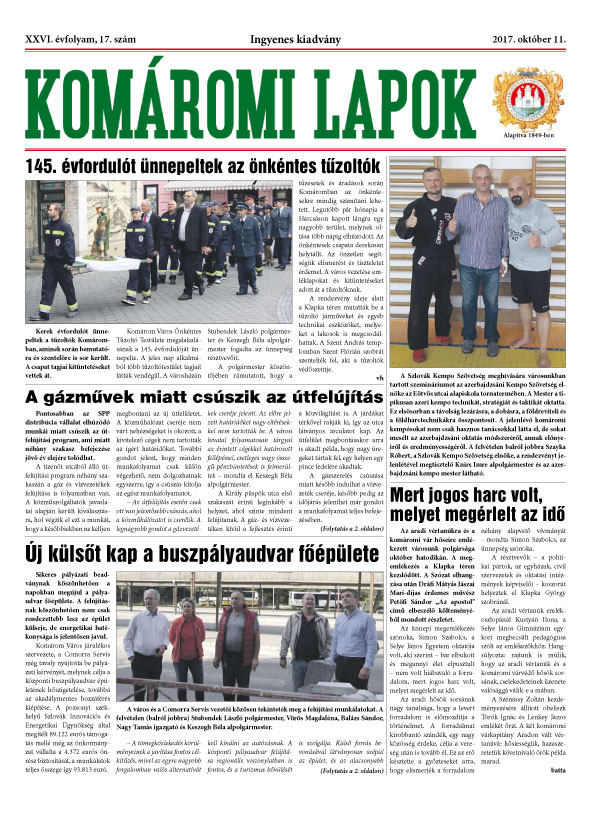 Komáromi Lapok 17/2017