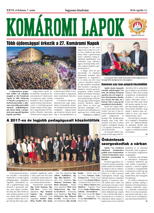 Komáromi Lapok 07/2018