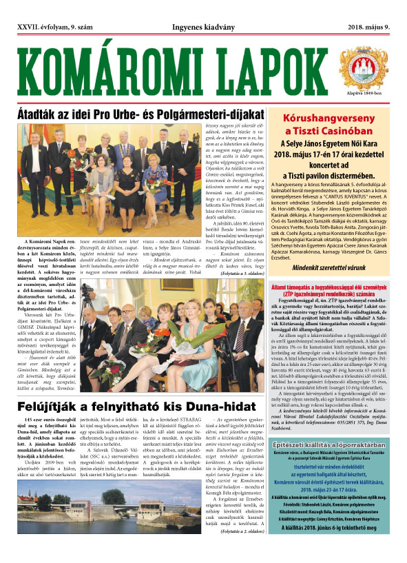 Komáromi Lapok 09/2018