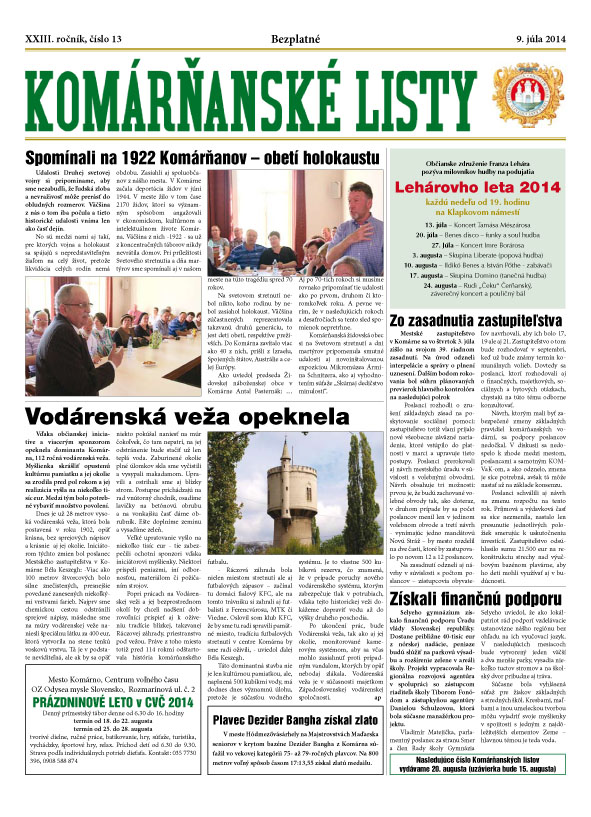 Komárňanské listy 13/2014