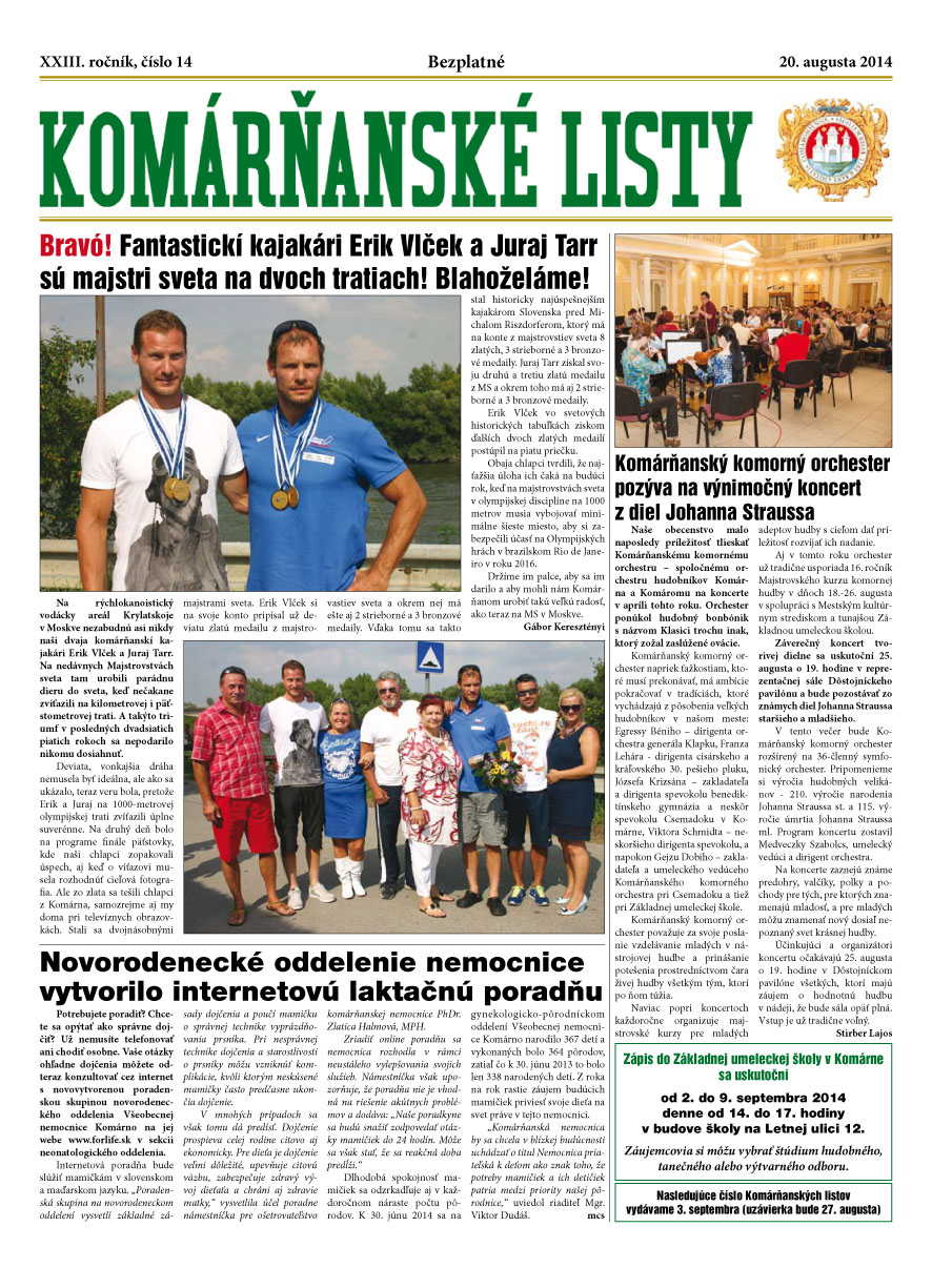 Komárňanské listy 14/2014