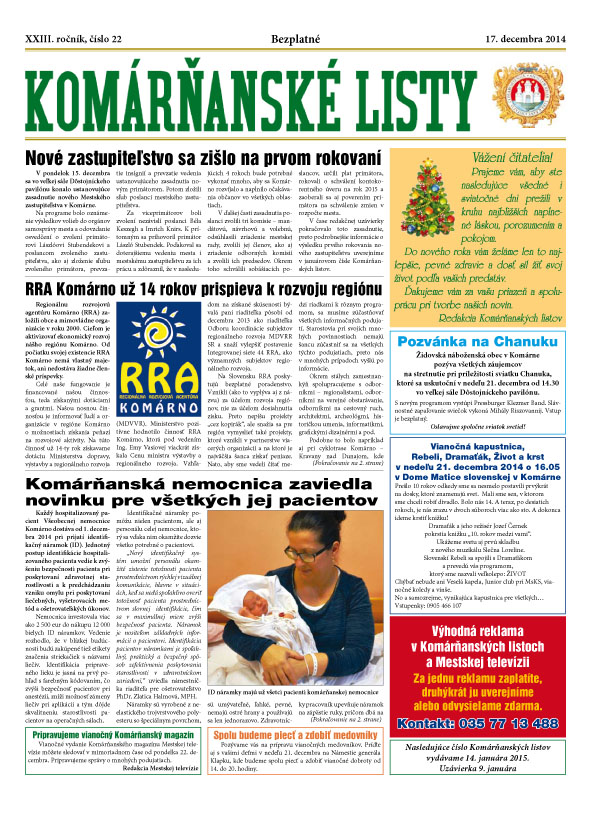 Komárňanské listy 22/2014