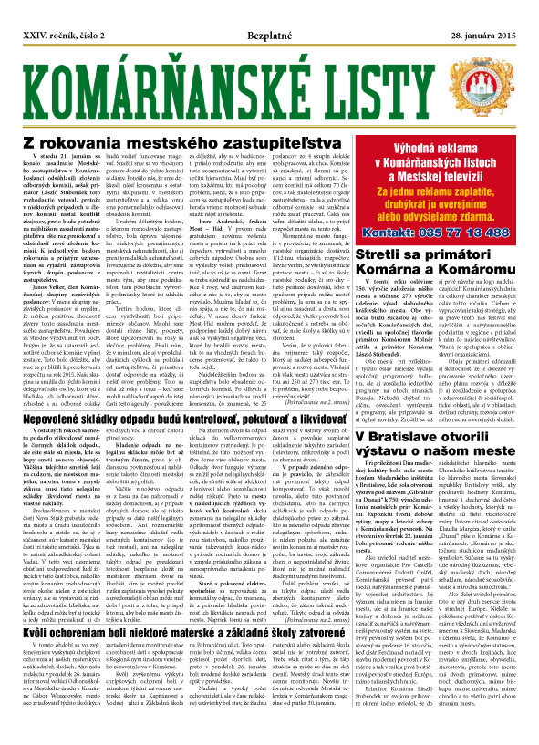 Komárňanské listy 02/2015