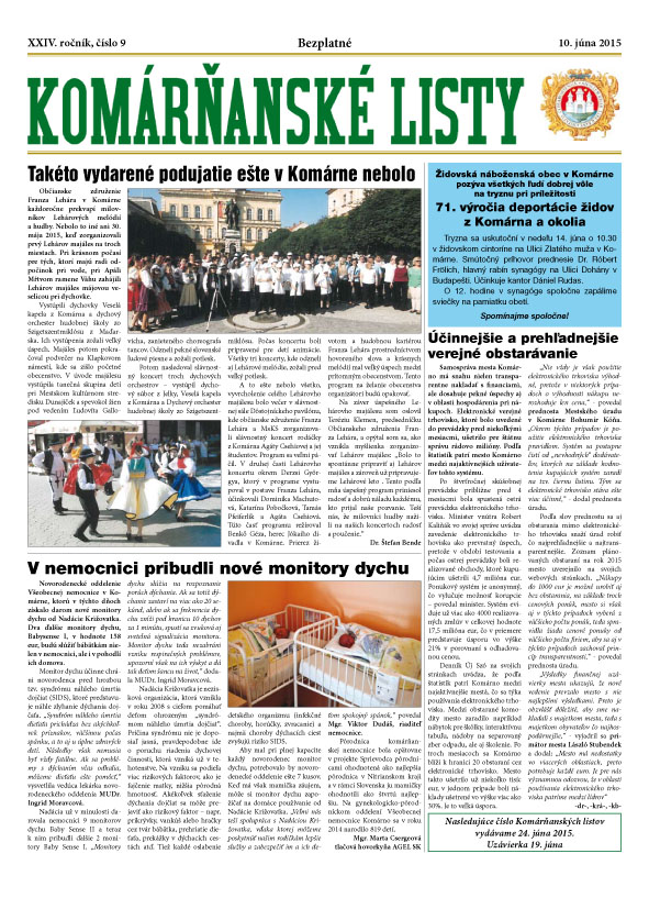 Komárňanské listy 09/2015