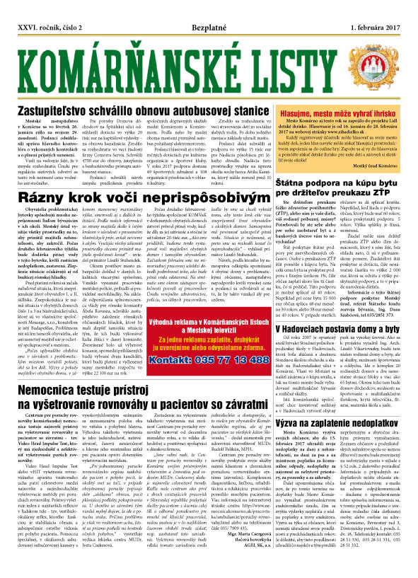 Komárňanské listy 02/2017