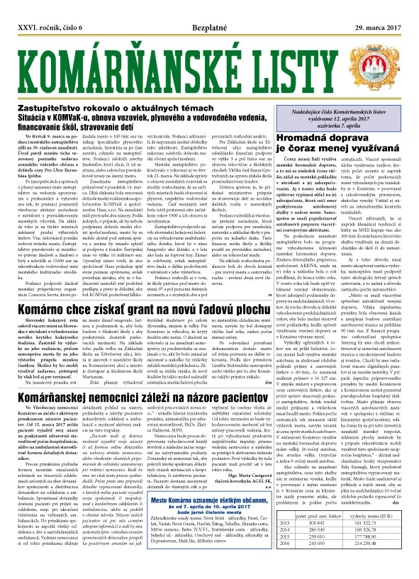 Komárňanské listy 06/2017