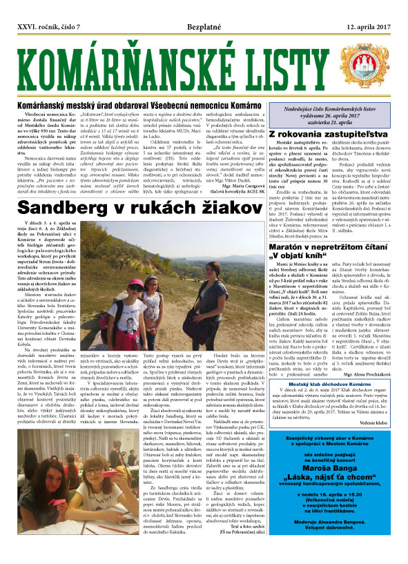 Komárňanské listy 07/2017