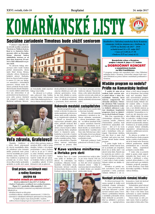 Komárňanské listy 10/2017