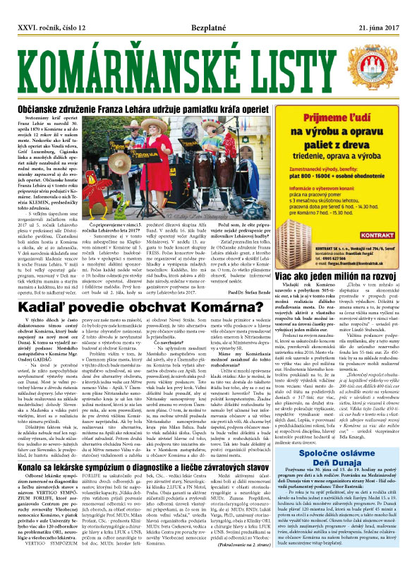 Komárňanské listy 12/2017
