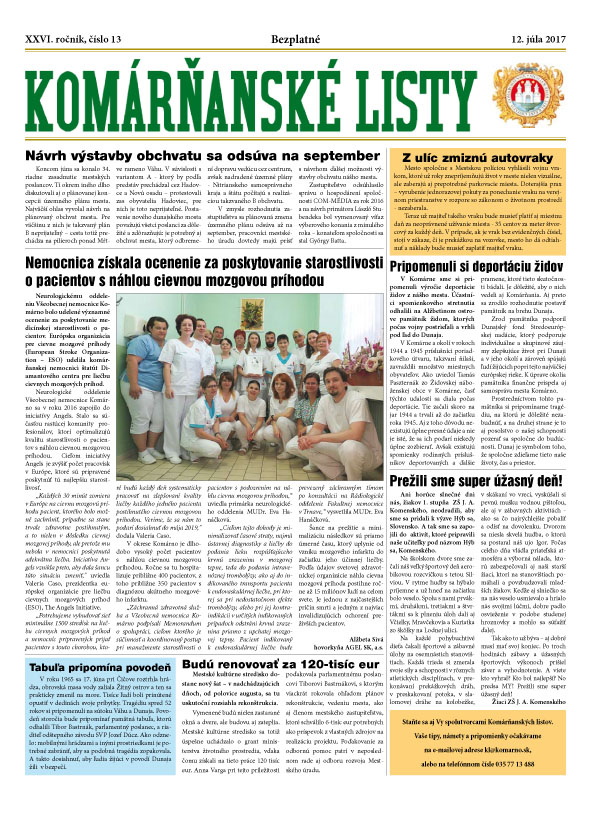 Komárňanské listy 13/2017
