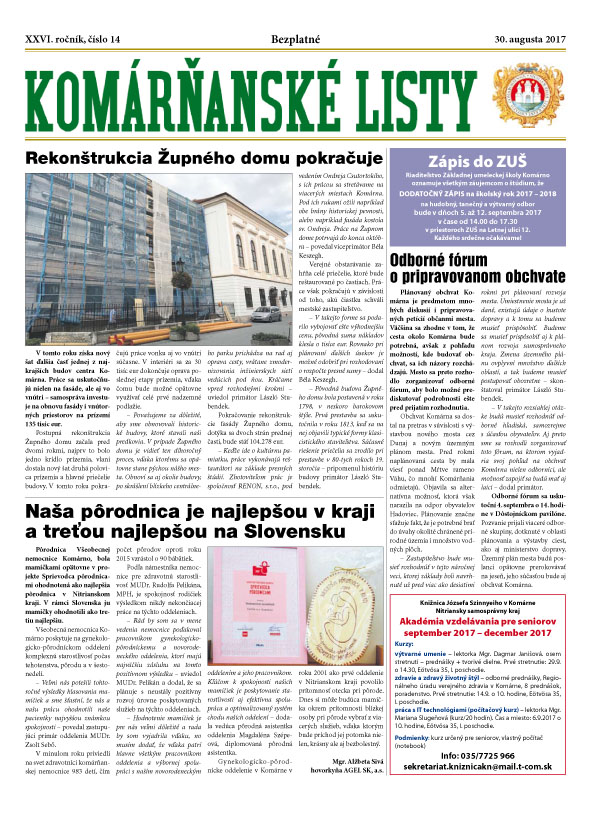 Komárňanské listy 14/2017