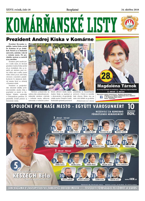 Komárňanské listy 18/2018