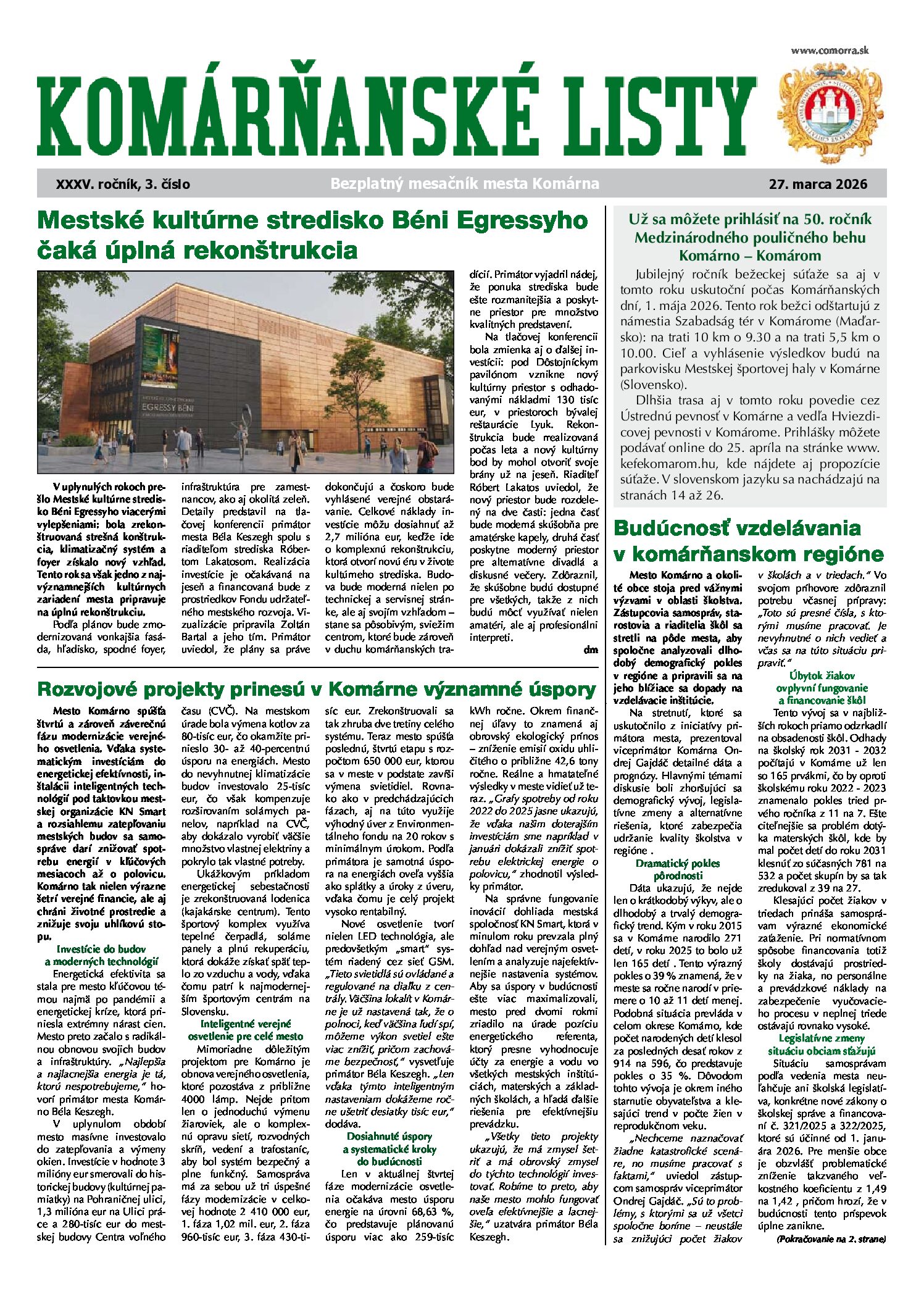 Komárňanské listy 03/2026